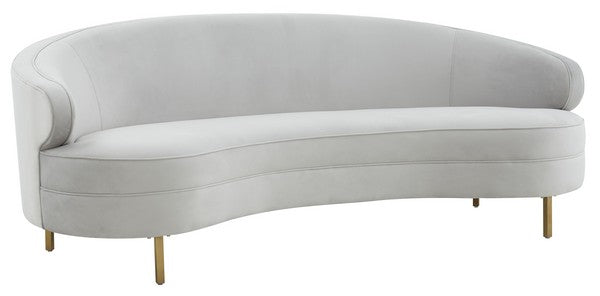 Safavieh Primrose Curved Sofa - Light Gray | Sofas | Modishstore - 4