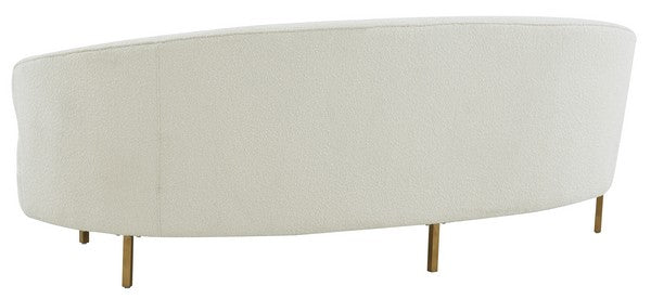 Safavieh Primrose Curved Sofa - Ivory | Sofas | Modishstore - 4