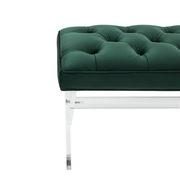 Safavieh Tourmaline Acrylic Bench - Forest Green | Benches | Modishstore - 5