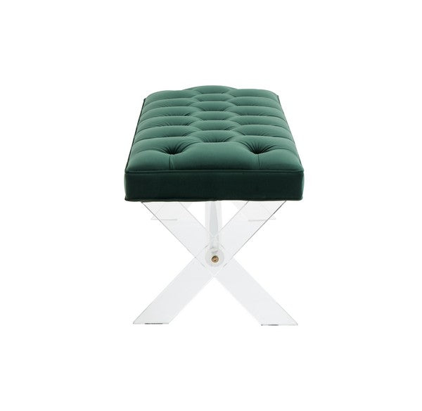 Safavieh Tourmaline Acrylic Bench - Forest Green | Benches | Modishstore - 4