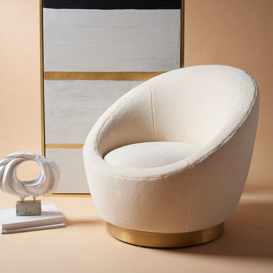 Safavieh Pippa Faux Lamb Wool Chair | Accent Chairs | Modishstore