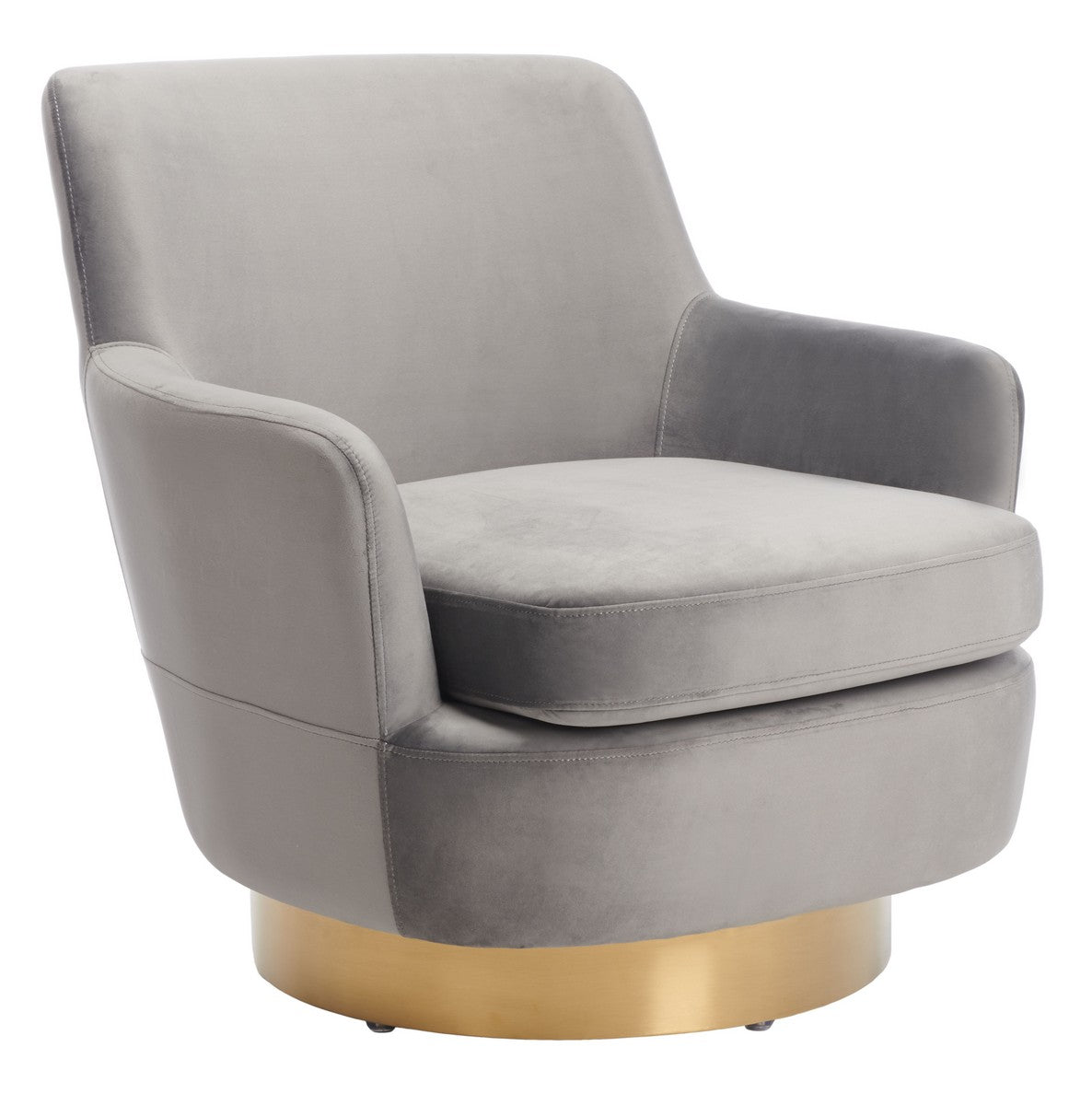 Safavieh Pyrite Velvet Swivel Chair | Accent Chairs | Modishstore - 10