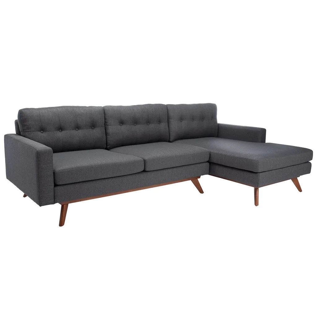 Safavieh Gneiss Modern Sectional Sofa - Slate | Sectional | Modishstore - 2