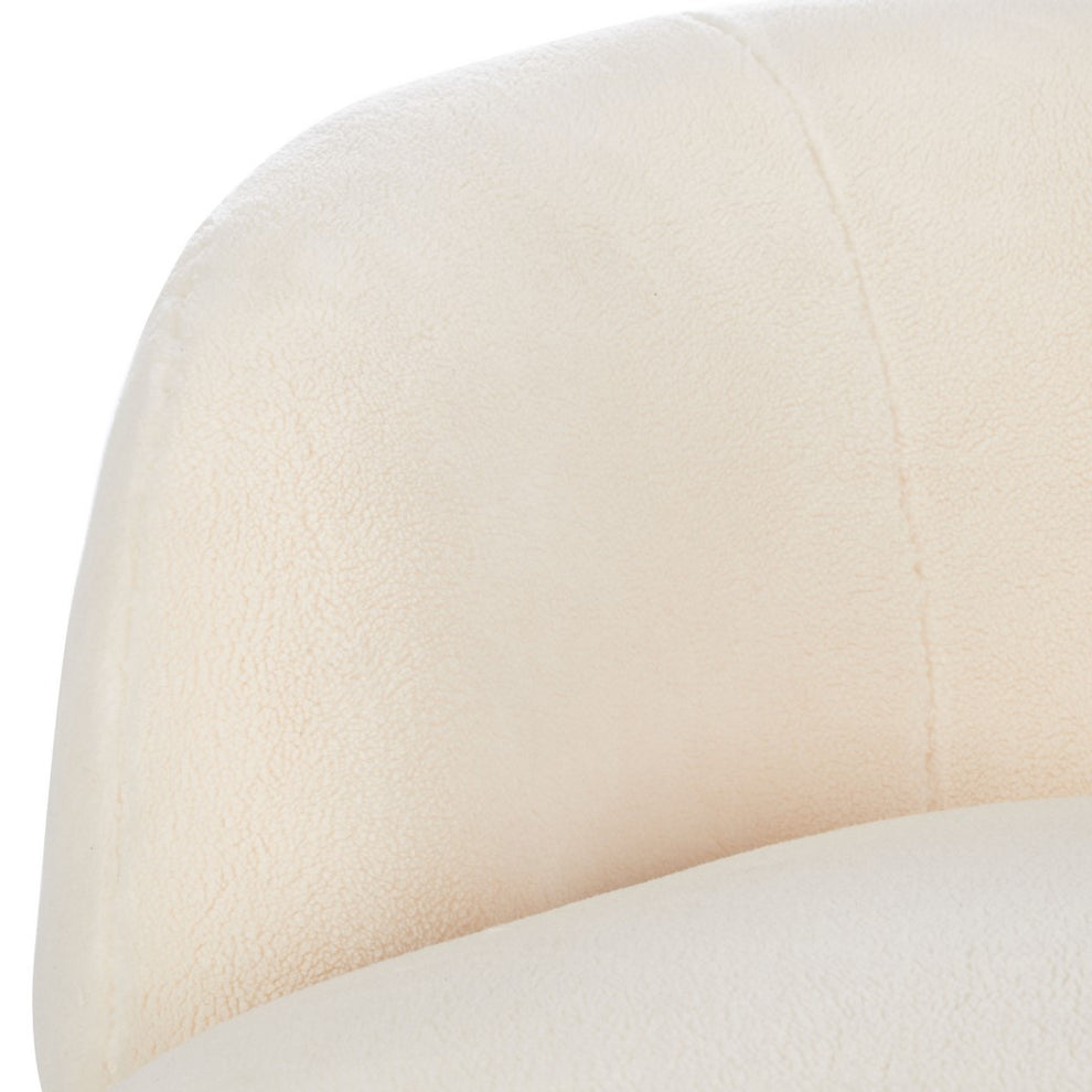 Safavieh Flynn Faux Lamb Wool Swivel Ch | Accent Chairs | Modishstore - 5