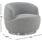 Safavieh Flynn Faux Lamb Wool Swivel Ch - Light Gray | Accent Chairs | Modishstore - 3