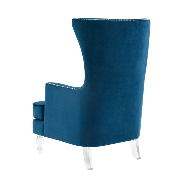 Safavieh Geode Modern Wingback Chair - Navy | Accent Chairs | Modishstore - 5