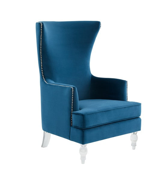 Safavieh Geode Modern Wingback Chair - Navy | Accent Chairs | Modishstore - 4