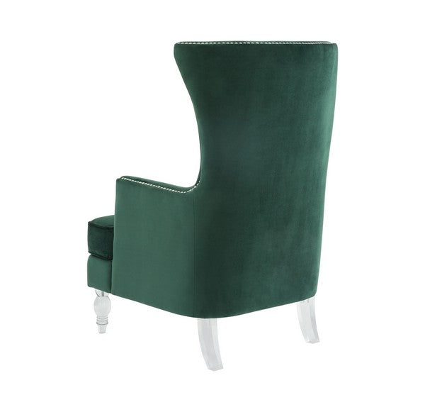 Safavieh Geode Modern Wingback Chair - Forest Green | Accent Chairs | Modishstore - 5