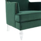 Safavieh Geode Modern Wingback Chair - Forest Green | Accent Chairs | Modishstore - 3