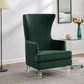 Safavieh Geode Modern Wingback Chair - Forest Green | Accent Chairs | Modishstore