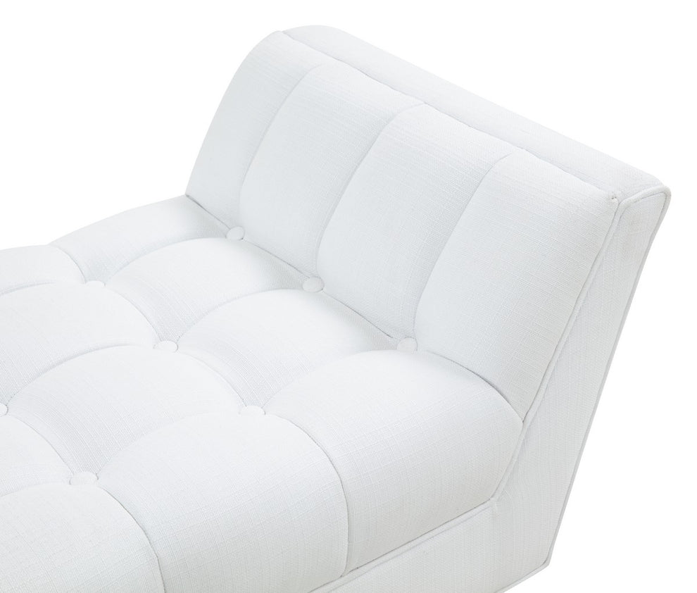 Safavieh Damian Tufted Bench - White | Benches | Modishstore - 5