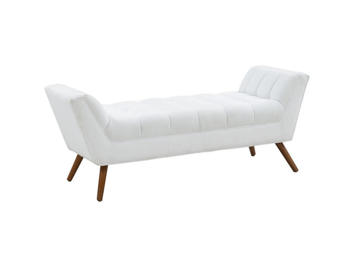 Safavieh Damian Tufted Bench - White | Benches | Modishstore - 4