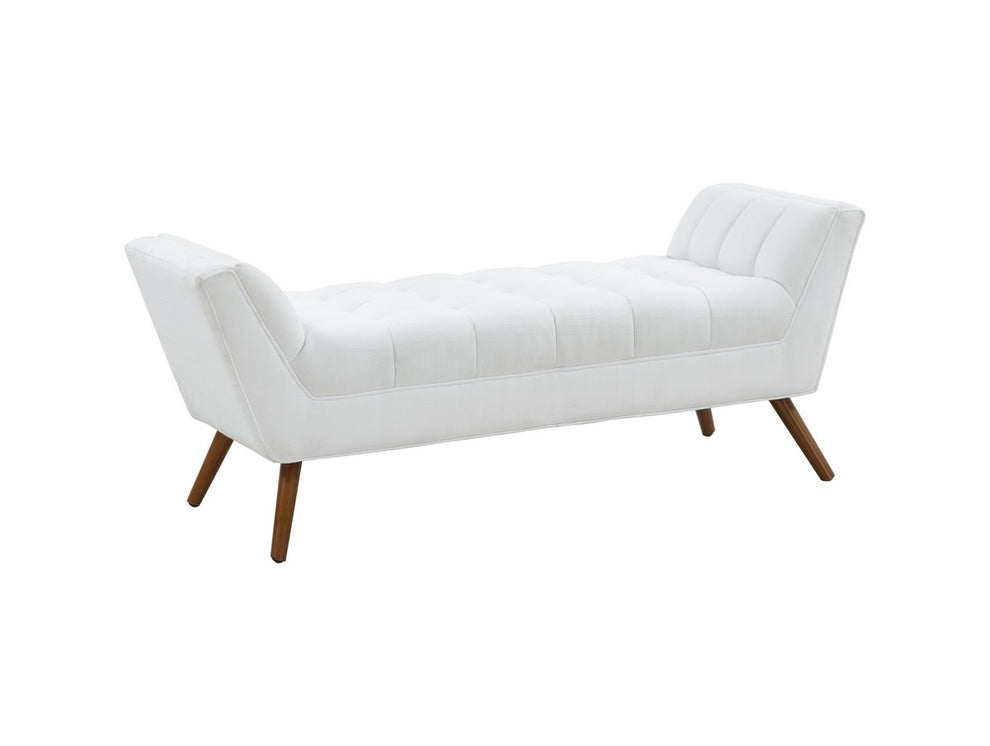Safavieh Damian Tufted Bench - White | Benches | Modishstore - 4
