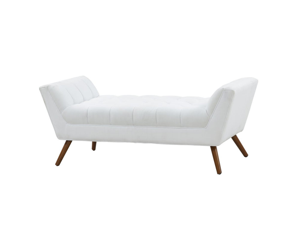 Safavieh Damian Tufted Bench - White | Benches | Modishstore - 3