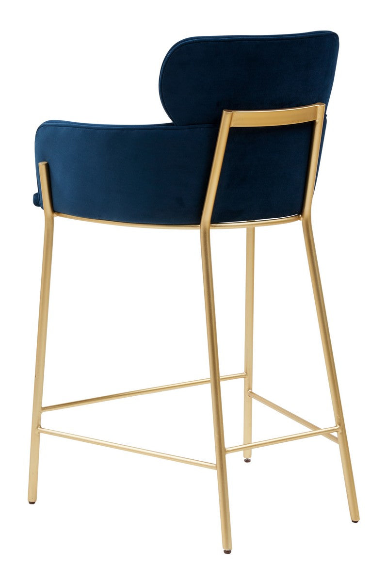 Safavieh Charlize Velvet Counter Stool | Bar Stools | Modishstore - 3