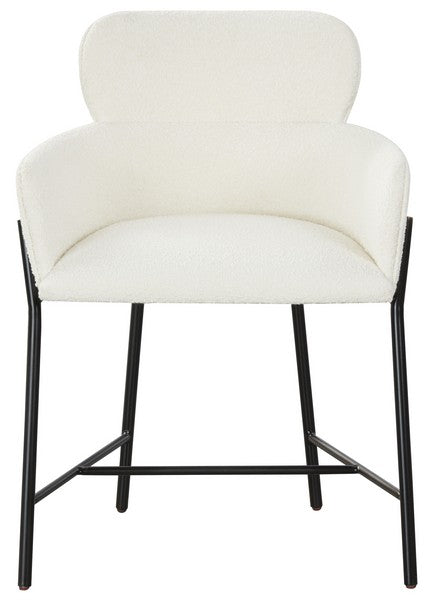 Safavieh Charlize Velvet Dining Chair - Ivory | Dining Chairs | Modishstore - 2