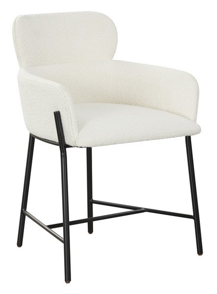 Safavieh Charlize Velvet Dining Chair - Ivory | Dining Chairs | Modishstore - 5