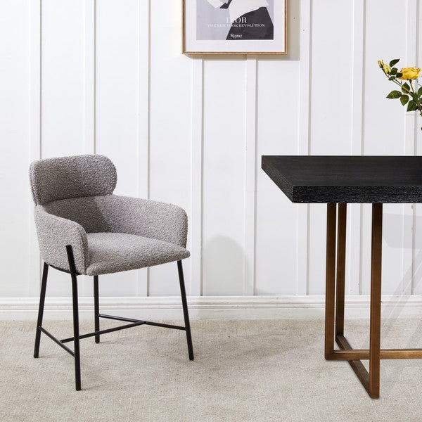 Safavieh Charlize Velvet Dining Chair - Light Gray | Dining Chairs | Modishstore
