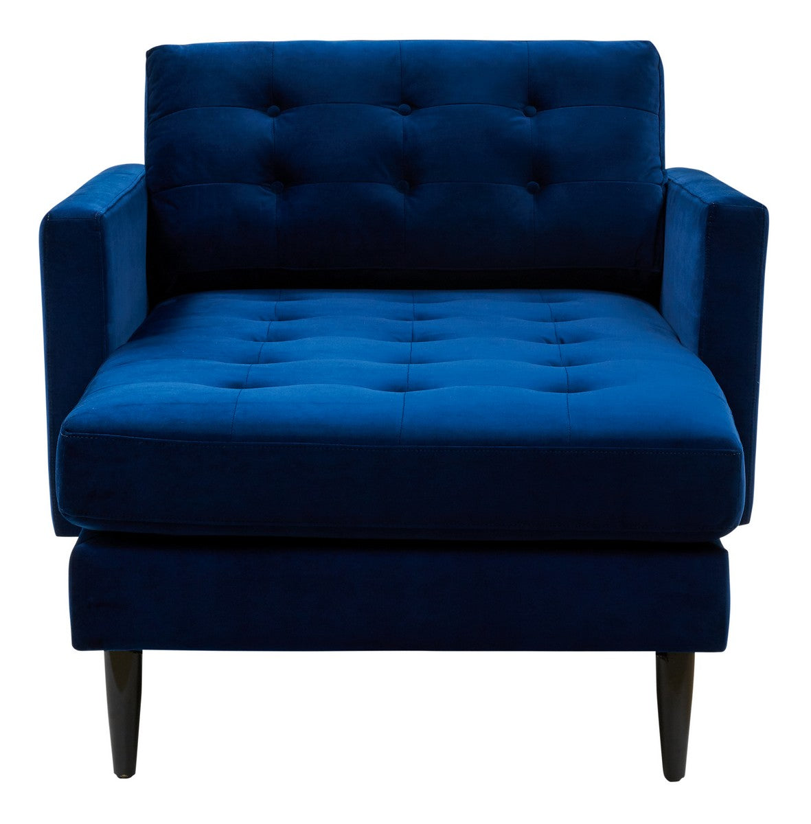 Safavieh Curtis Tufted Chaise - Navy | Lounge Chairs | Modishstore - 3