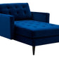 Safavieh Curtis Tufted Chaise - Navy | Lounge Chairs | Modishstore - 2