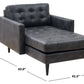 Safavieh Curtis Tufted Chaise - Gray | Lounge Chairs | Modishstore - 3
