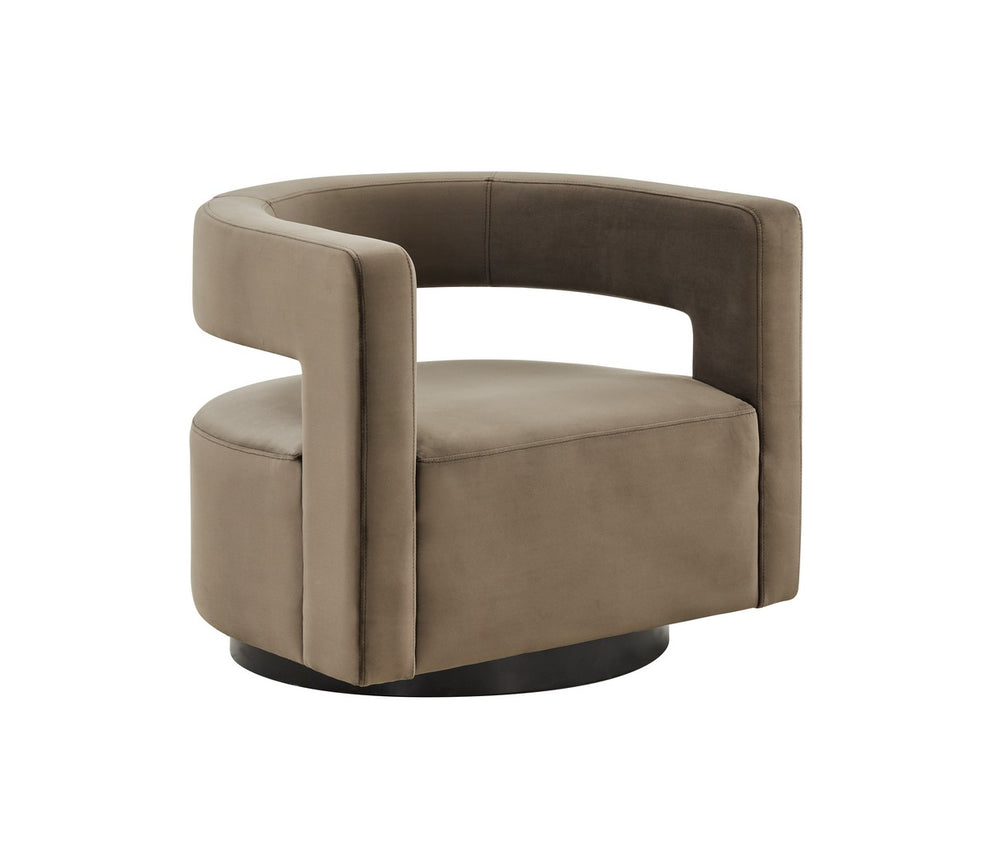 Safavieh Edgar Velvet  Swivel Chair | Accent Chairs | Modishstore - 3