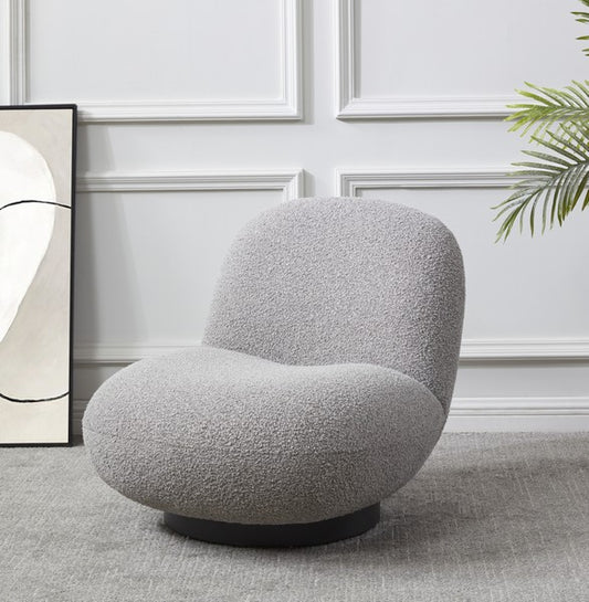 Safavieh Stevie Boucle Accent Chair - Light Gray | Accent Chairs | Modishstore