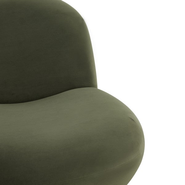 Safavieh Stevie Boucle Accent Chair - Olive Green | Accent Chairs | Modishstore - 3