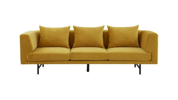 Safavieh Marcy Velvet Sofa - Chartreuse | Sofas | Modishstore - 2