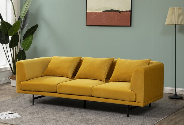 Safavieh Marcy Velvet Sofa - Chartreuse | Sofas | Modishstore