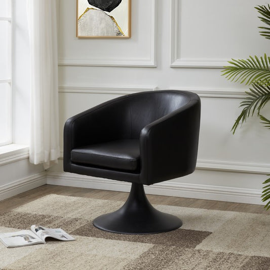Safavieh Gonzalez Pedastal Chair - Black | Accent Chairs | Modishstore