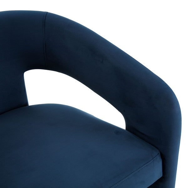 Safavieh Roseanna Modern Accent Chair - Navy | Accent Chairs | Modishstore - 4