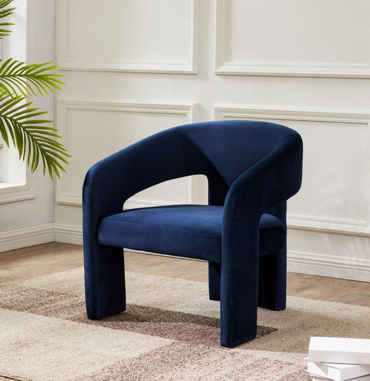 Safavieh Roseanna Modern Accent Chair - Navy | Accent Chairs | Modishstore