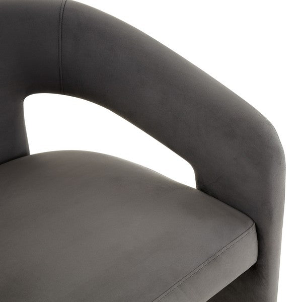 Safavieh Roseanna Modern Accent Chair - Dark Gray | Accent Chairs | Modishstore - 4