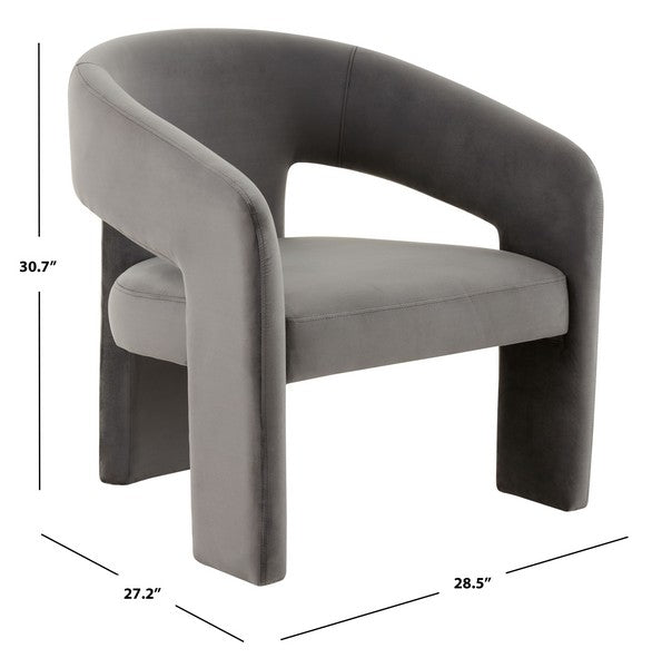 Safavieh Roseanna Modern Accent Chair - Dark Gray | Accent Chairs | Modishstore - 3