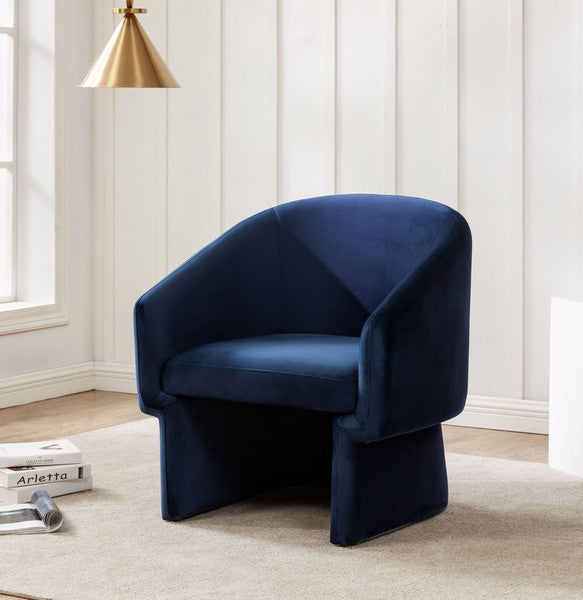 Safavieh Susie Barrel Back Accent Chair - Navy | Accent Chairs | Modishstore