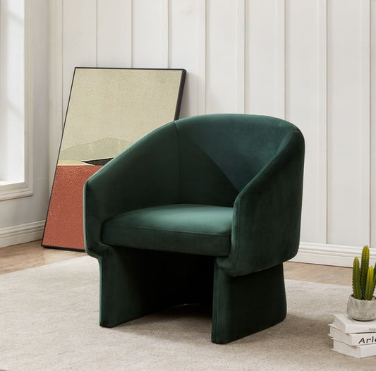 Safavieh Susie Barrel Back Accent Chair - Forest Green | Accent Chairs | Modishstore