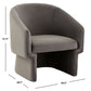 Safavieh Susie Barrel Back Accent Chair - Dark Gray | Accent Chairs | Modishstore - 3