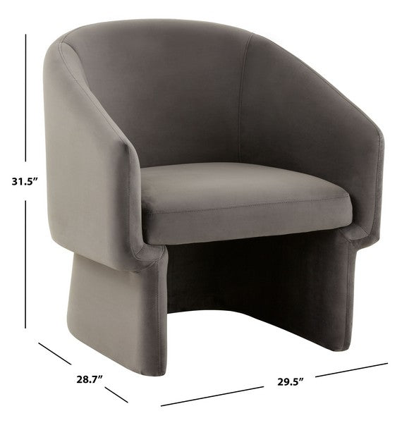 Safavieh Susie Barrel Back Accent Chair - Dark Gray | Accent Chairs | Modishstore - 3