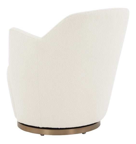 Safavieh Christian Swivel Accent Chair - Ivory | Accent Chairs | Modishstore - 3