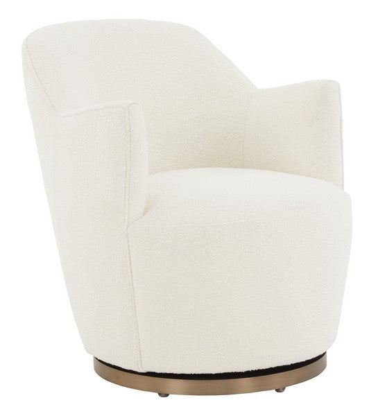Safavieh Christian Swivel Accent Chair - Ivory | Accent Chairs | Modishstore - 4