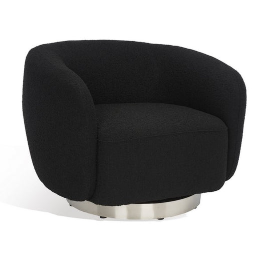Safavieh Bernard Swivel Accent Chair - Black | Accent Chairs | Modishstore
