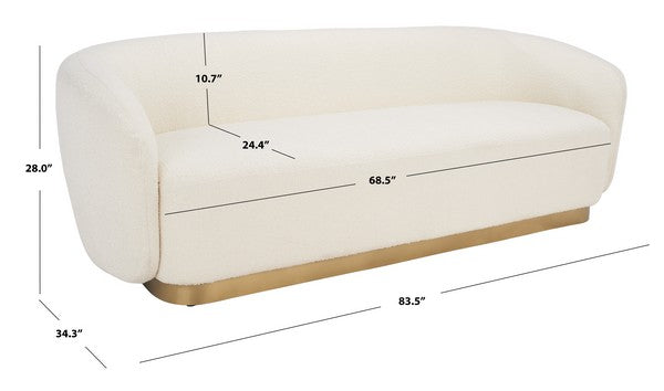 Safavieh Bernard Sofa - Ivory | Sofas | Modishstore - 3