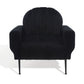 Safavieh Josh Channel Tufted Chair - Black | Accent Chairs | Modishstore - 2