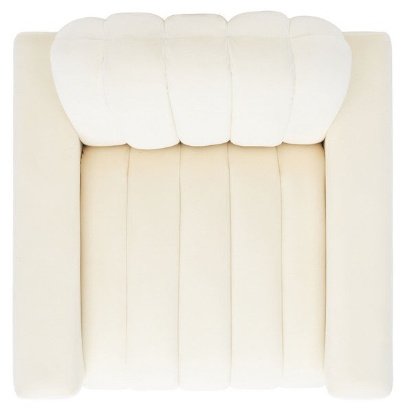 Safavieh Josh Channel Tufted Chair - Creme | Accent Chairs | Modishstore - 5