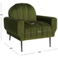 Safavieh Josh Channel Tufted Chair - Forest Green | Accent Chairs | Modishstore - 5