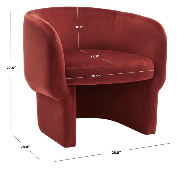 Safavieh Kellyanne Modern Dining Chair - Rust | Accent Chairs | Modishstore - 3