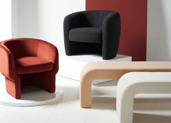 Safavieh Kellyanne Modern Dining Chair - Rust | Accent Chairs | Modishstore - 5