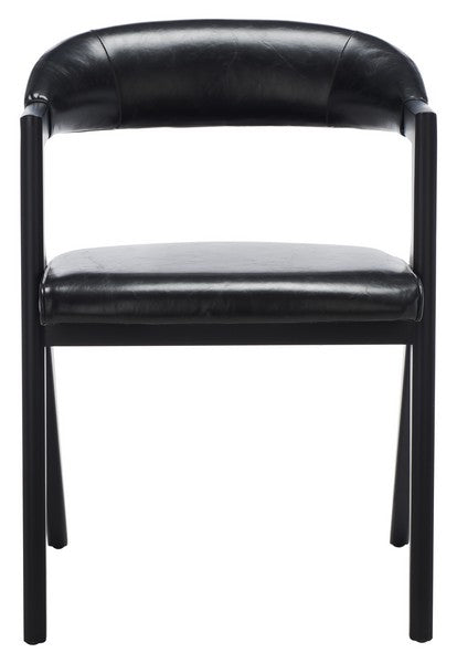 Safavieh Sherisse Vegan Dining Chair - Black | Dining Chairs | Modishstore - 2