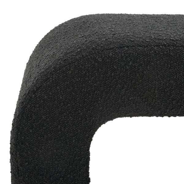 Safavieh Caralynn Upholstered Bench - Black | Benches | Modishstore - 4